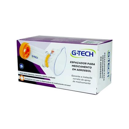 Imagem de Espaçador Para Medicamento em Aerossol C 2 Máscaras - G-Tech