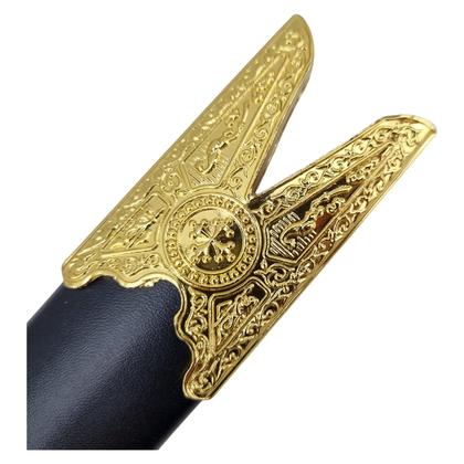Imagem de Espada Cerimonial Maçônica Vermelho E Dourada Com Bainha