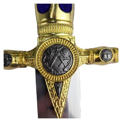 Imagem de Espada Dupla Maçônica Suporte De Parede Em X ul