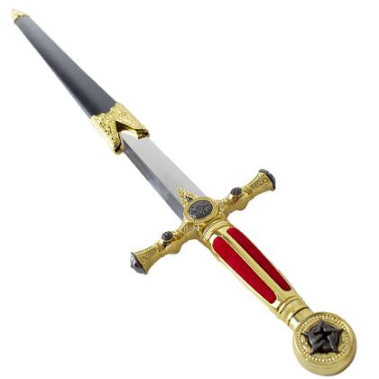 Imagem de Espada Medieval Decorativa com Bainha e Suporte de Parede