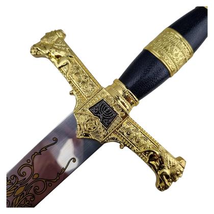 Imagem de Espada Medieval Preta E Dourada De Elite Rei Davi E Salomão