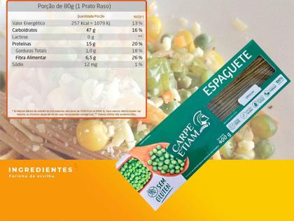 Imagem de Espaguete com Ervilha Sem Glúten Vegano Carpe Etiam 400g