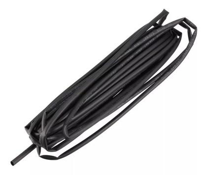 Imagem de Espaguete TermoRetrátil Isolante Elétrico 3mm 2 Metros Preto