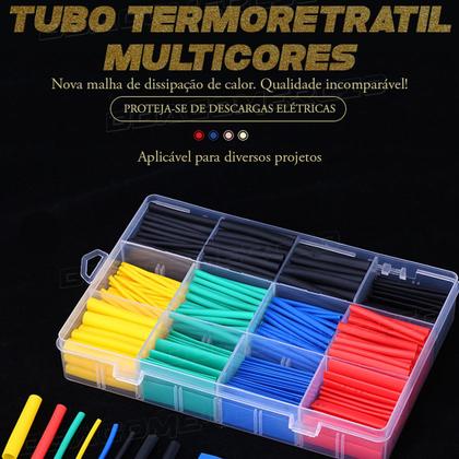 Imagem de Espaguete/tubo Termo Retrátil Colorido Kit Com 530 Peças