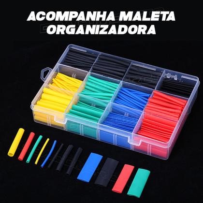 Imagem de Espaguete/tubo Termo Retrátil Colorido Kit Com 530 Peças