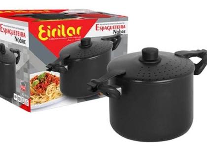 Imagem de Espagueteira Alumínio Teflon 4,5l Nobre - Eirilar Cor Preto
