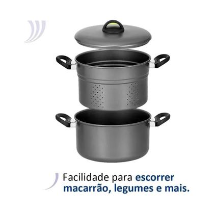 Imagem de Espagueteira Antiaderente 6 Litros Ramos Spaguetella Grafite