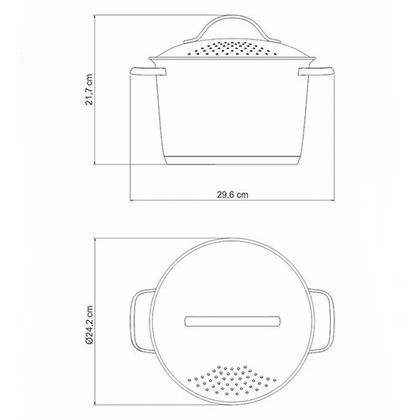 Imagem de Espagueteira Inox 22cm 5,5L Allegra Tramontina 62667/223