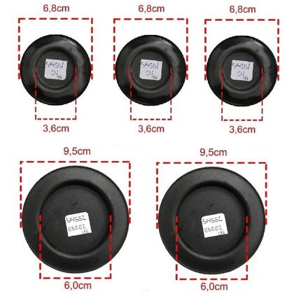 Imagem de Espalhador 2 Grande+3 Pequenos Para Cooktop Brastemp Active