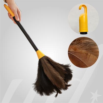 Imagem de Espanador de Pó Dasshaus Penas de Peru 40cm Limpeza Delicada e Eficiente