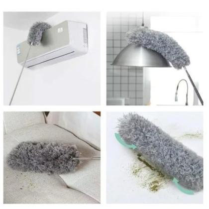 Imagem de Espanador De Pó Haste Flexível De Microfibra P Cabo Extensor Dobrável Limpeza a Seco Tira o Pó