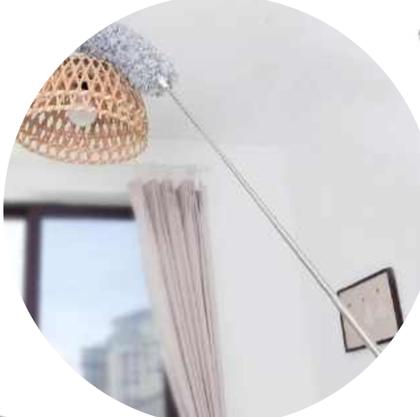 Imagem de Espanador De Pó Haste Flexível De Microfibra P Cabo Extensor Dobrável Limpeza a Seco Tira o Pó