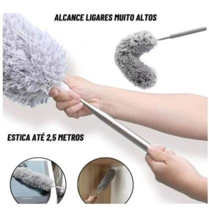 Imagem de Espanador De Pó Haste Flexível De Microfibra P Cabo Extensor Dobrável Limpeza a Seco Tira o Pó