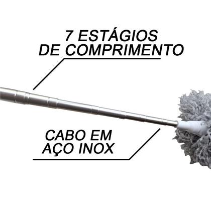 Imagem de Espanador Eletrostático Tira pó Com Cabo Extensor 2,50 Mts