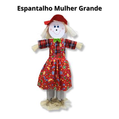 Imagem de Espantalho Artesanal Grande 87cm para Festa Junina e Arraiá