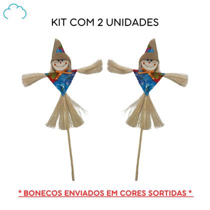 Imagem de Espantalho de palha junino festa junina são joão arraiá 2 unidades