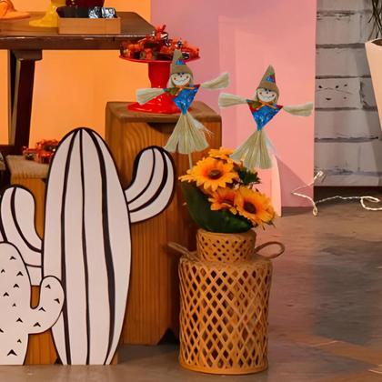 Imagem de Espantalho de palha junino festa junina são joão arraiá 2 unidades