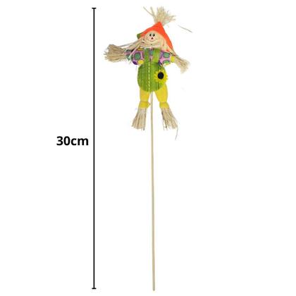 Imagem de Espantalho Decoração Festa Junina Arraiá C/ Palito 30cm