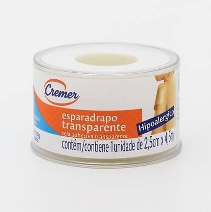 Imagem de Esparadrapo Transparente Cremer 2,5cm X 4,5m Hipoalérgico