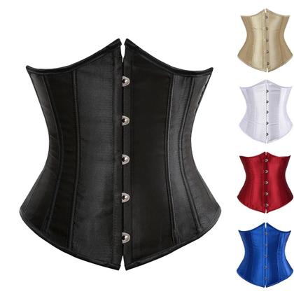 Imagem de Espartilho Steampunk Feminino Sexy - Underbust em Renda para Emagrecimento e Modelagem Corporal