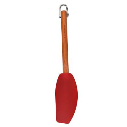 Imagem de Espátula Batedora KitchenAid Silicone Vermelha Cozinha Utensílio para Misturar Massas Cremes Bolos Antiaderente Flexível