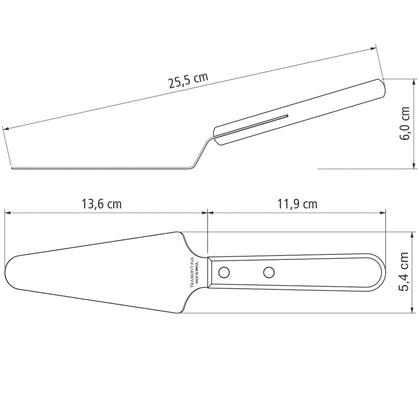 Imagem de Espátula Bolo Aço Inox Tramontina Polywood Madeira Vermelho