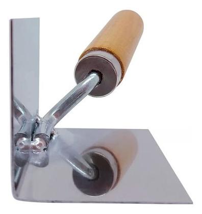 Imagem de Espatula Canto Interno Desempenadeira Aço Inox Gesso