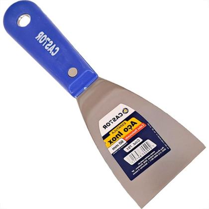 Imagem de Espatula Castor Aco Inox Cabo Plastico Reforcado Azul 60Mm - 791