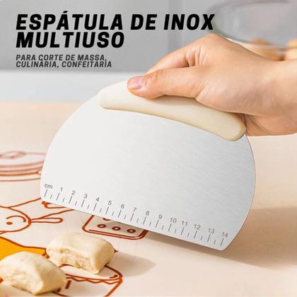 Imagem de Espátula de Inox com Cabo Ergonômico Meia Lua para Profissionais e Estusiastas