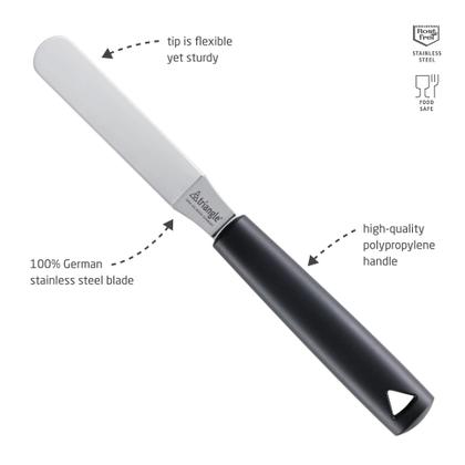 Imagem de Espátula de pastelaria triangular Confiserie Cranked 9cm em aço inoxidável
