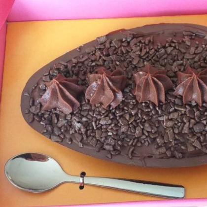 Imagem de Espátula de Silicone Curva Pequena 28cm Preta Reforçada
