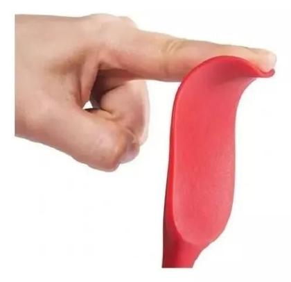 Imagem de Espátula Lisa Reta Reforçada Silicone 28cm Colher Pão Bolo Cozinha Vermelho Decoração Confeitaria