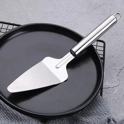 Imagem de Espátula para bolo torta lado serrilhado pá em aço inox