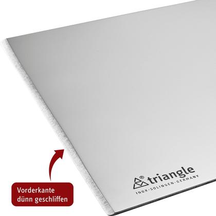 Imagem de Espátula Plancha triangular com alça de madeira de nogueira de 15 cm