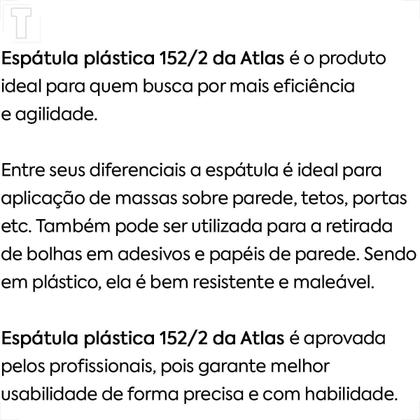 Imagem de Espatula plastica celuloide 152/2 atlas 13,1x8,8cm