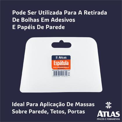 Imagem de Espátula Plástica P/ Massa Pintura Cola 13cm Atlas - 3 Und