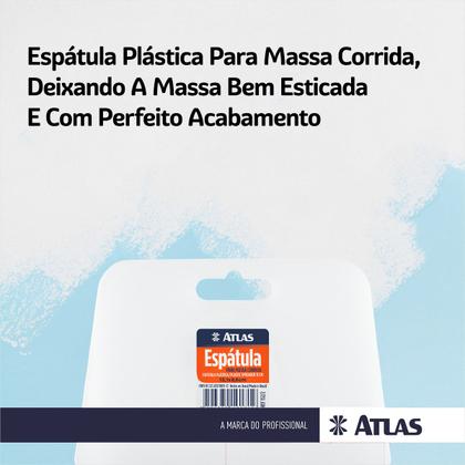 Imagem de Espátula Plástica P/ Massa Pintura Cola 13cm Atlas - 3 Und