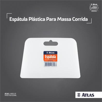 Imagem de Espátula Plástica P/ Massa Pintura Cola 13cm Atlas - 3 Und