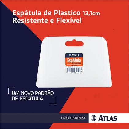 Imagem de Espátula Plástica P/ Massa Pintura Cola 13cm Atlas - 3 Und