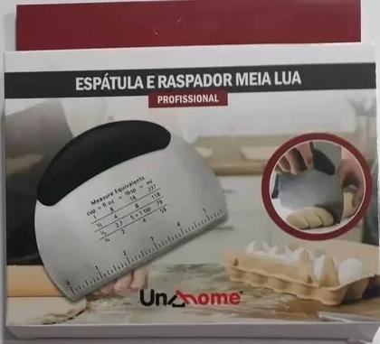 Imagem de Espátula Raspador Meia Lua Profissional Inox Multiuso Massas