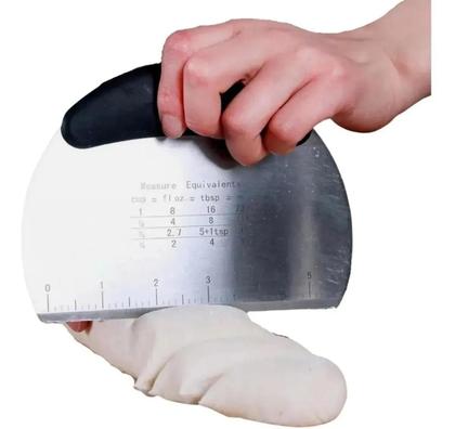 Imagem de Espátula Raspador Meia Lua Profissional Inox Multiuso Massas