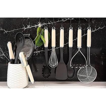 Imagem de Espátula Raspadora de Silicone Flexivel para Preparo de Alimentos e Confeitaria Cor Creme KitchenAid