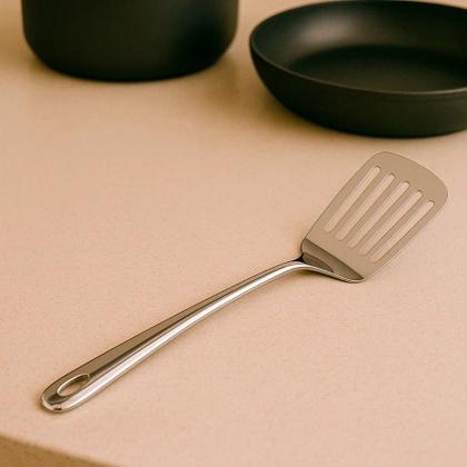 Imagem de Espátula Vazada Aço Inox 32cm Cozinha - James.F