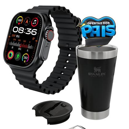 Especial Pais Smartwatch Série 9 Ultra + Caneca Térmica inox + 2 Pulseiras + seu Pai vai amar! - Hiwatch Imagem de Especial Pais Smartwatch Série 9 Ultra + Caneca Térmica inox + 2 Pulseiras + seu Pai vai amar!