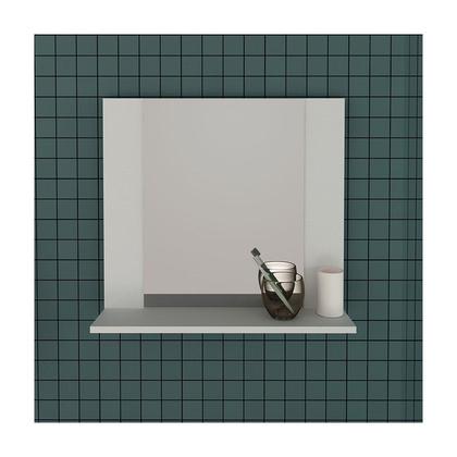 Imagem de Espelheira Banheiro 1 Prateleira 60x54x15,6 cm Branco