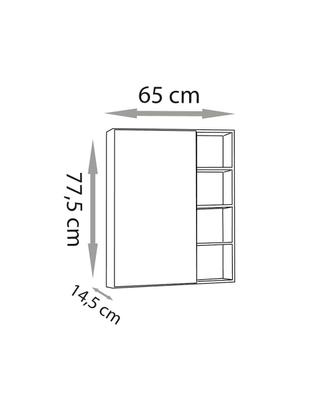 Imagem de Espelheira Flex com porta espelhada - Fabribam