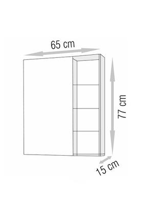 Imagem de Espelheira Flex com porta espelhada - Fabribam