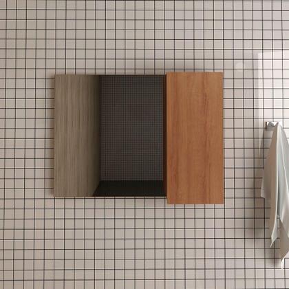 Imagem de Espelheira Para Banheiro 80 Cm Com 1 Porta Marina Amêndoa