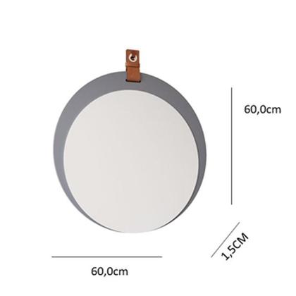 Imagem de Espelheira Para Banheiro Alça E Couro Lua Titanium - MGM