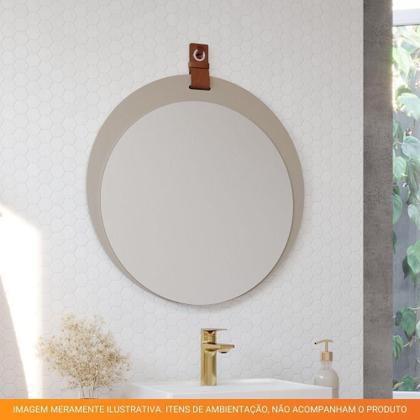 Imagem de Espelheira Para Decoração De Banheiro, Quarto, Sala, Escritório Mdf 60x60Cm Lua Mgm